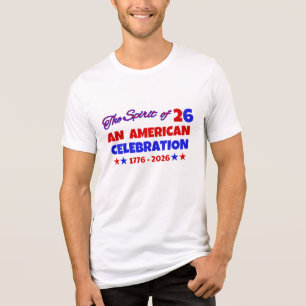 アメリカのお祝い:26の精神 トライブレンドTシャツ