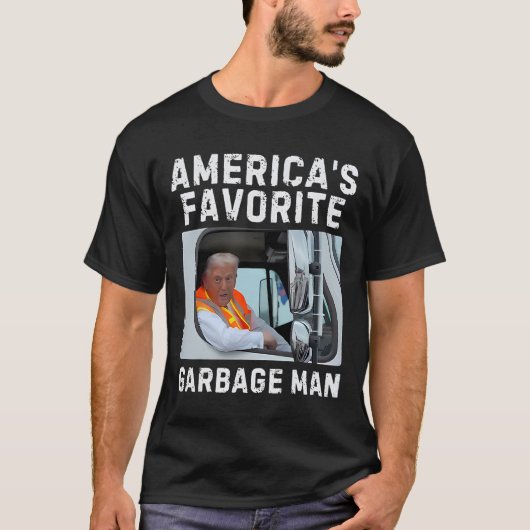 アメリカのごみお気に入りの男トランプごみトラック Tシャツ (正面)