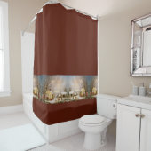 アメリカのそりの乗車の馬の国のシャワー・カーテン シャワーカーテン (インサイチュ)