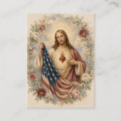アメリカのためのイエスの聖心への祈り 名刺 (正面)