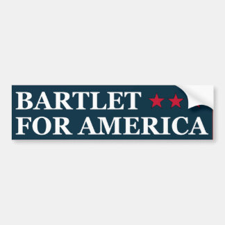 アメリカのためのBartlet バンパーステッカー