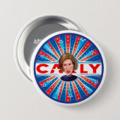 アメリカのためのCARLY Fiorina 缶バッジ (正面&裏面)