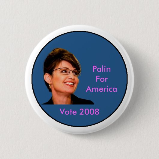 アメリカのためのPalin 缶バッジ (正面)