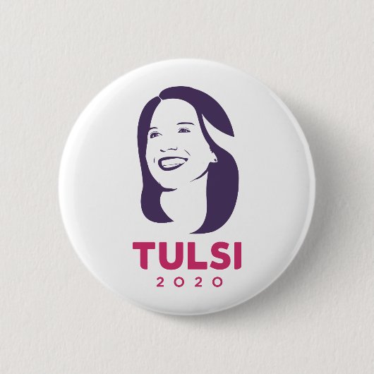 アメリカのためのTulsi 2020年 缶バッジ (正面)