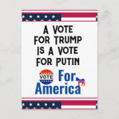 アメリカのはがきに投票 ポストカード (正面)