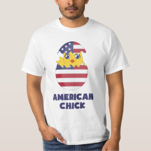 アメリカのひよこ、アメリカからの女の子 Tシャツ