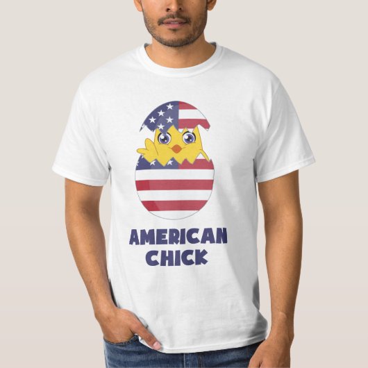アメリカのひよこ、アメリカからの女の子 Tシャツ (正面)