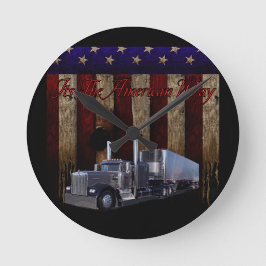 アメリカのやり方だ ラウンド壁時計 (正面)