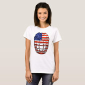 アメリカのアイスホッケーヘルメット Tシャツ (正面フル)