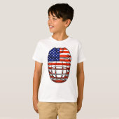 アメリカのアイスホッケーヘルメット Tシャツ (正面フル)