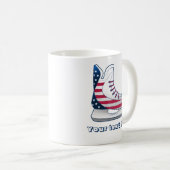 アメリカのアイスホッケー用スケート靴 コーヒーマグカップ (正面右)