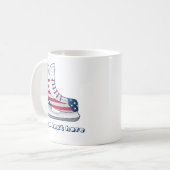 アメリカのアイスホッケー用スケート靴 コーヒーマグカップ (正面左)