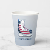 アメリカのアイスホッケー スケート 紙コップ (裏面)
