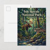 アメリカのアイランドロイヤル国立公園 ポストカード (正面/裏面)