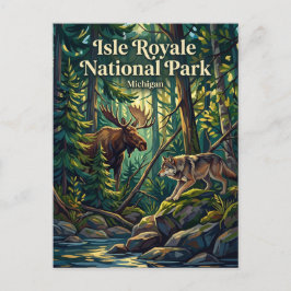 アメリカのアイランドロイヤル国立公園 ポストカード