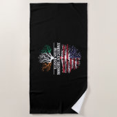 アメリカのアイルランドのルーツ州旗アイルランドST.パトリック ビーチタオル (正面)