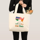 アメリカのアイルランドの根 ラージトートバッグ (正面(商品))