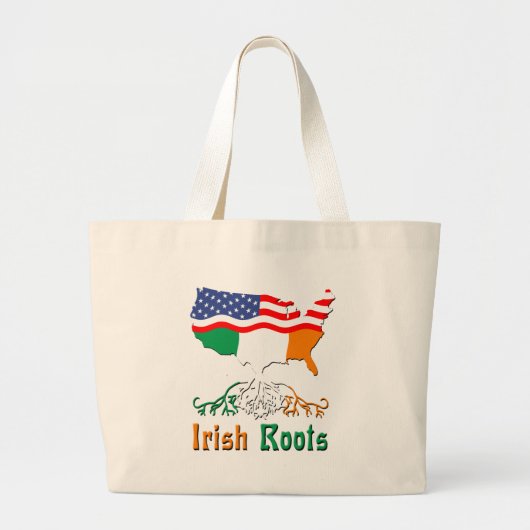 アメリカのアイルランドの根 ラージトートバッグ (正面)