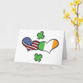 アメリカのアイルランドハート カード (黄色い花)