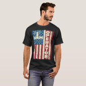 アメリカのアマチュア無線家 USフラグ ビンテージ アメリカ無線 1 Tシャツ (正面フル)
