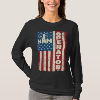 アメリカのアマチュア無線家 USフラグ ビンテージ アメリカ無線 Tシャツ