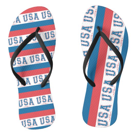 アメリカのアメリカのパトリオット赤白青スターストライプズ ビーチサンダル (ソール)
