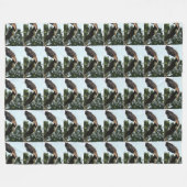 アメリカのアメリカの愛国芸術を誇るハゲのワシ フリースブランケット (正面(横))