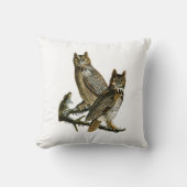 アメリカのアメリカワシミミズクのジョンAudubonの鳥 クッション (正面)