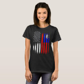アメリカのアメリカ愛国者が育てた国の国旗 Tシャツ (正面フル)