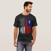 アメリカのアメリカ愛国者が育てた国の国旗 Tシャツ (正面フル)