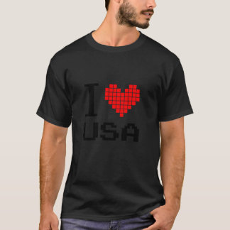 アメリカのアメリカ楽しむ愛国的な統一された州が大好き Tシャツ