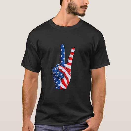 アメリカのアメリカ楽しむ愛国的な統一された州が大好き Tシャツ (正面)
