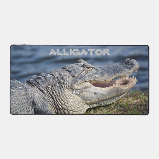 アメリカのアリゲーターフォトワイルドライフクローズアップ デスクマット (正面)
