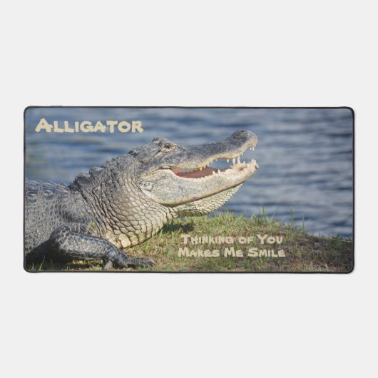 アメリカのアリゲーターワイルドライフフォトクローズアップ デスクマット (正面)