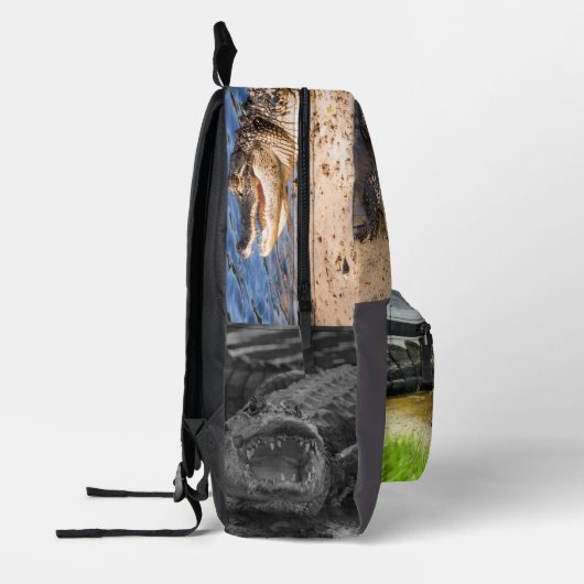 アメリカのアリゲーター写真 プリントバックパック (左)