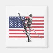 アメリカのアルボリストUSAツリー外科医チェーンソー磁石 マグネット (正面)