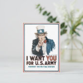 アメリカのアンクルサムポスター。君に… ポストカード (スタンド正面)