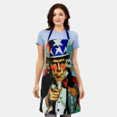 アメリカのアンクルサム エプロン (着用した状態)