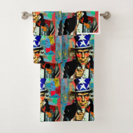 アメリカのアンクルサム バスタオルセット