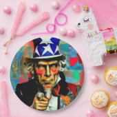 アメリカのアンクルサム ペーパープレート (パーティー)