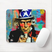 アメリカのアンクルサム マウスパッド (マウス)