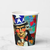 アメリカのアンクルサム 紙コップ (裏面)