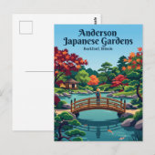 アメリカのアンダーソン日本庭園 ポストカード (正面/裏面)