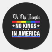 アメリカのアンチ切り株で我々は王ではないおもしろい ラウンドシール (正面)