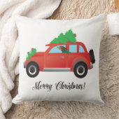 アメリカのイギリス人がクリスマスカーを運転 クッション (ブランケット)