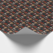 アメリカのイギリス人がクリスマスプレゼントを贈る ラッピングペーパー (角)