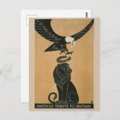 アメリカのイギリスWWIへの献上品 ポストカード (正面/裏面)