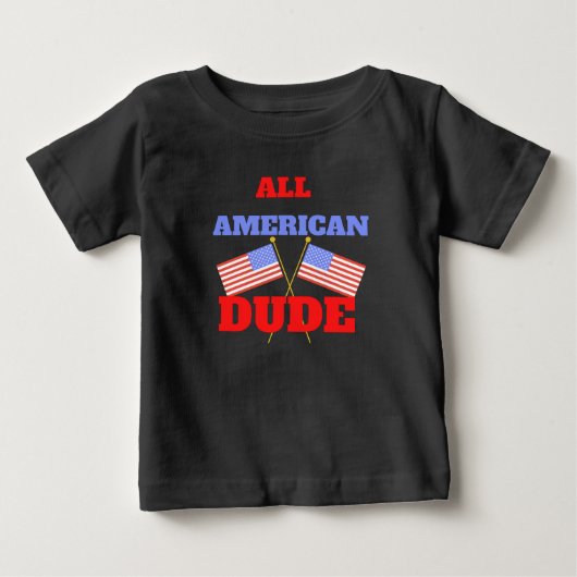 アメリカのイケメン ベビーTシャツ (正面)