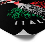 アメリカのイタリアンルーツイタリア国旗 ポスター (角)