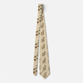 アメリカのイラスボーン(黄色)ウグイスのオードボンバード ネクタイ (裏面)